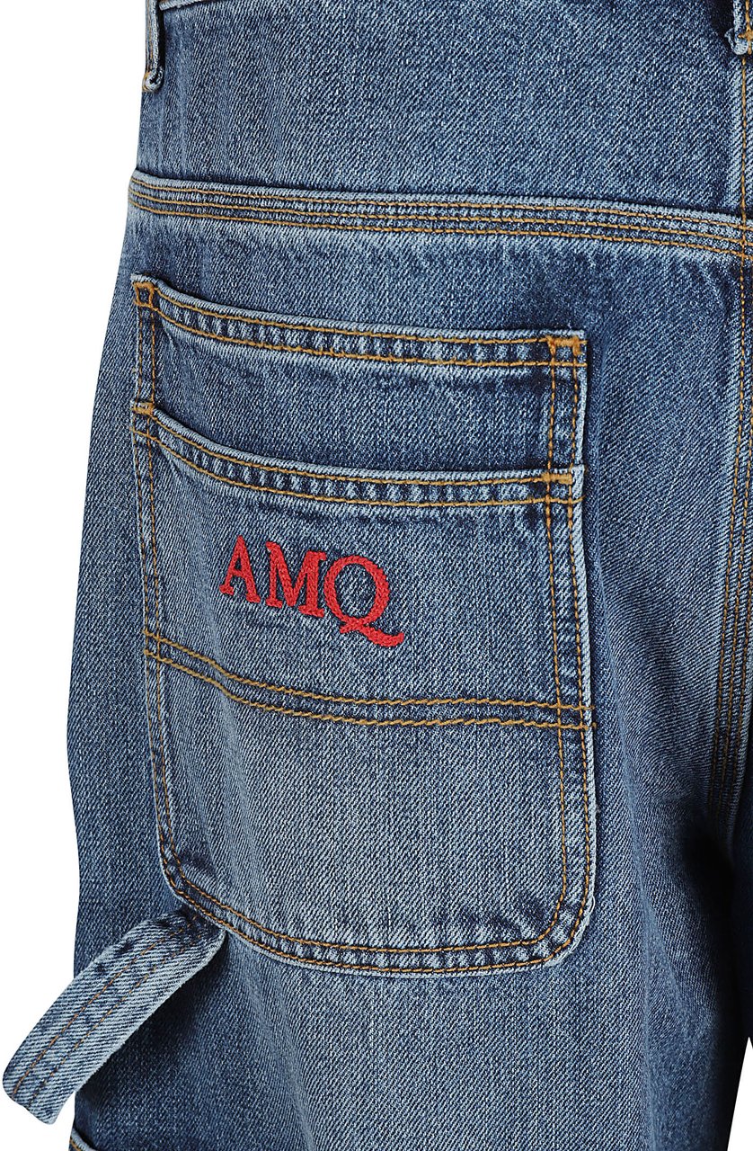 Alexander McQueen Straight Leg Five-Pocket Alexander McQueen Denim Jeans Blauw