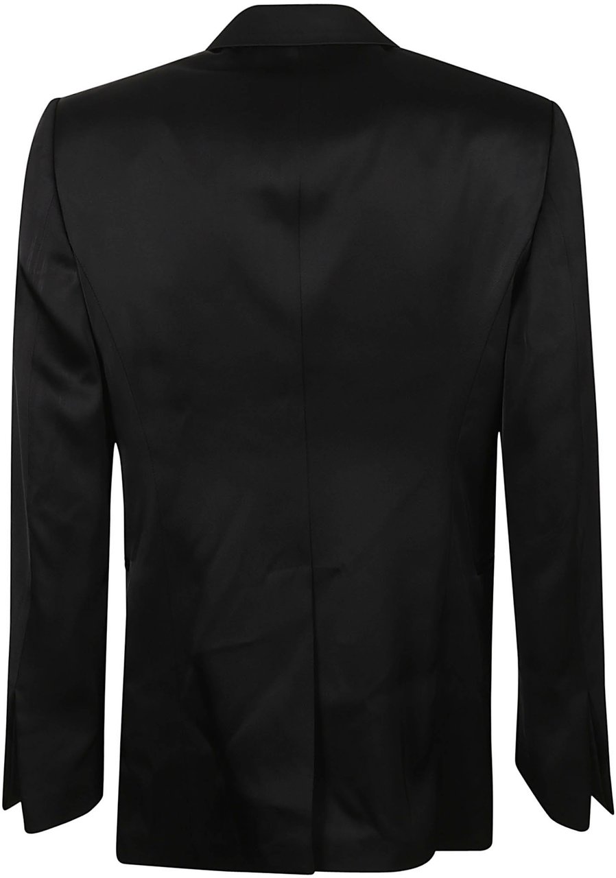 Alexander McQueen Tailored Black Jacket in Luxurious Viscose-Silk Blend Zwart