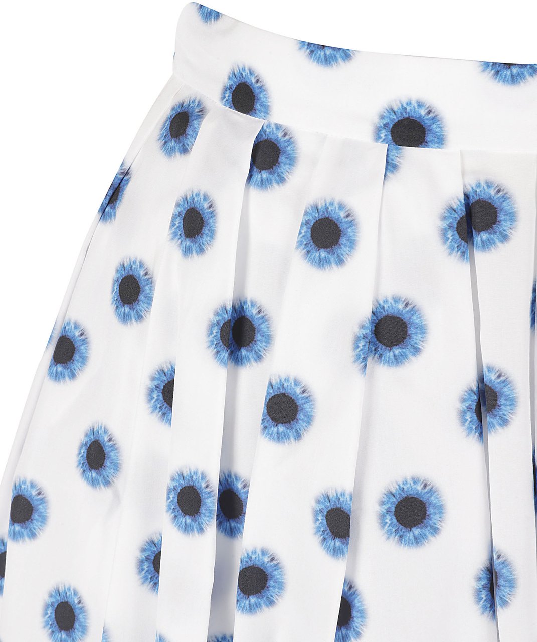 Alexander McQueen Pleated Floral Motif Skirt Wit