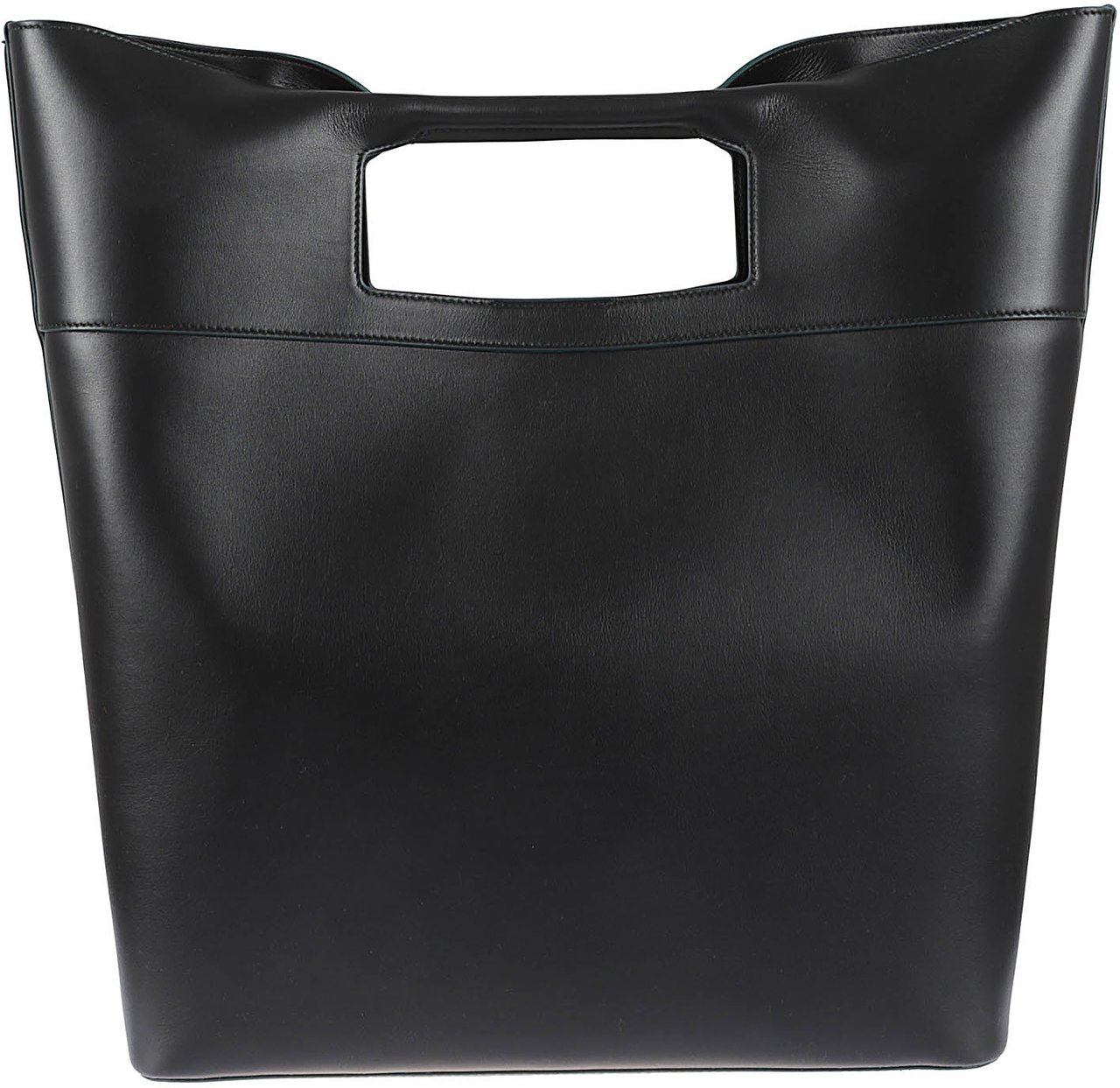 Alexander McQueen Structured Leather Bag With Design Zwart