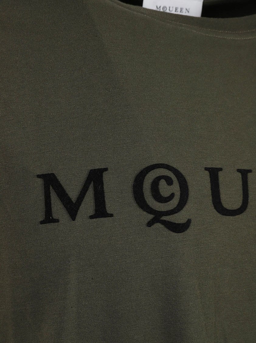 Alexander McQueen Relaxed Fit Cotton T-Shirt Groen