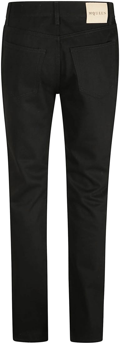 Alexander McQueen Classic Straight Leg Jeans With Five Pockets Zwart