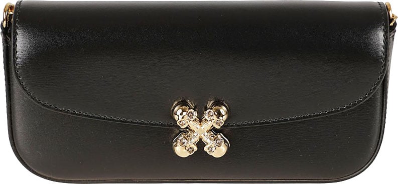 Alexander McQueen East-West Black Calf Leather Bag Zwart