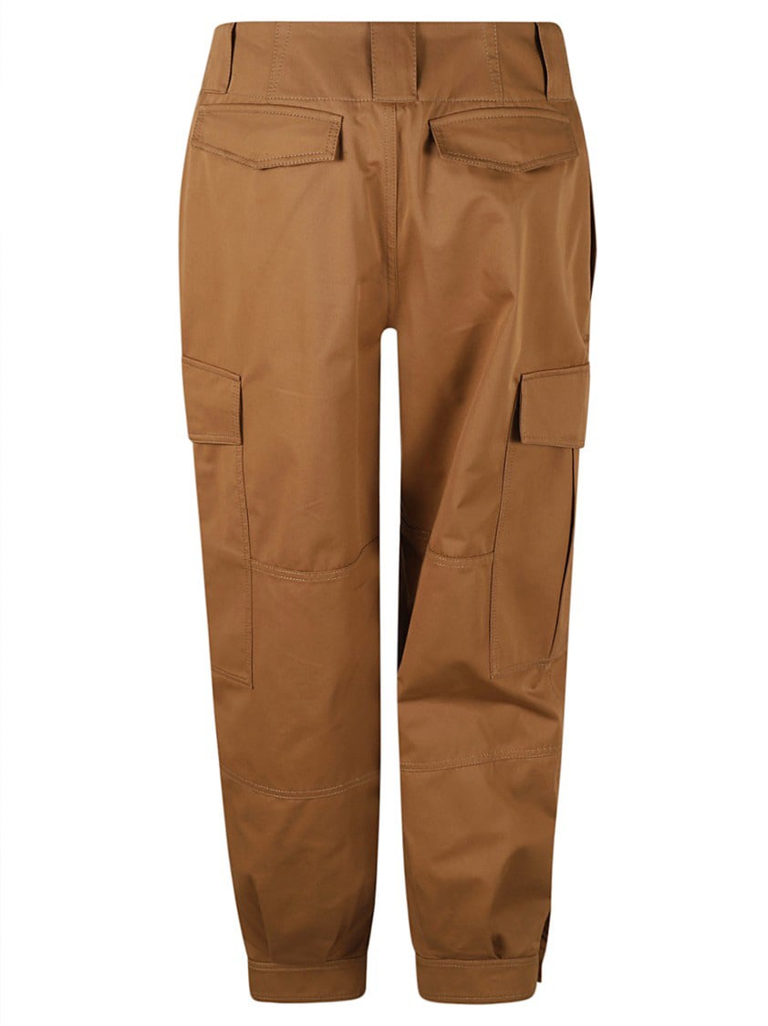 Alexander McQueen Relaxed Fit Brown Trousers With Cargo Pockets Bruin