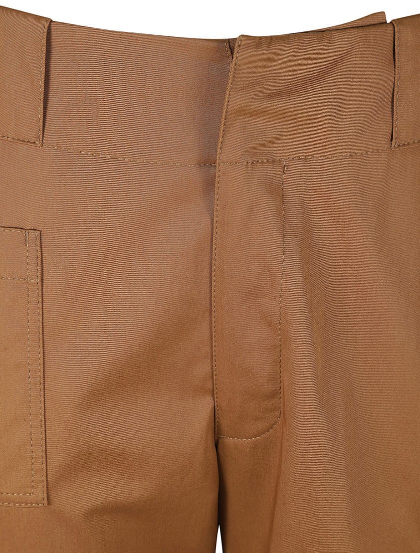Alexander McQueen Relaxed Fit Brown Trousers With Cargo Pockets Bruin