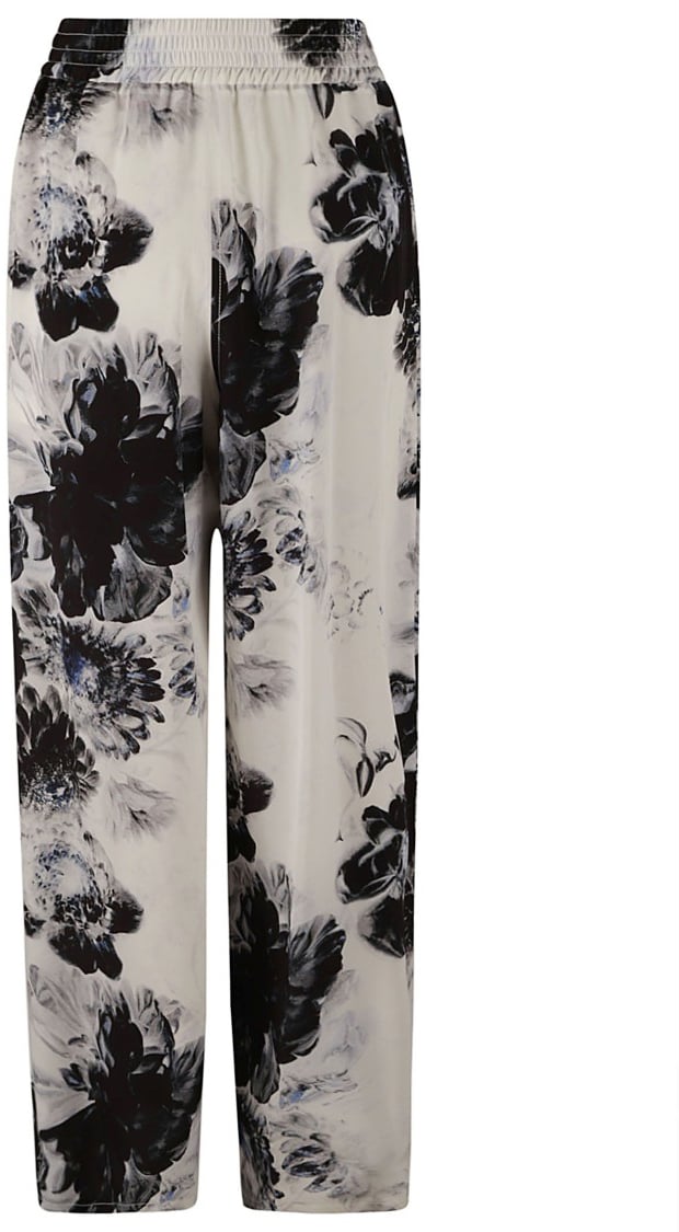 Alexander McQueen Wide-Leg Floral Print Trousers Divers