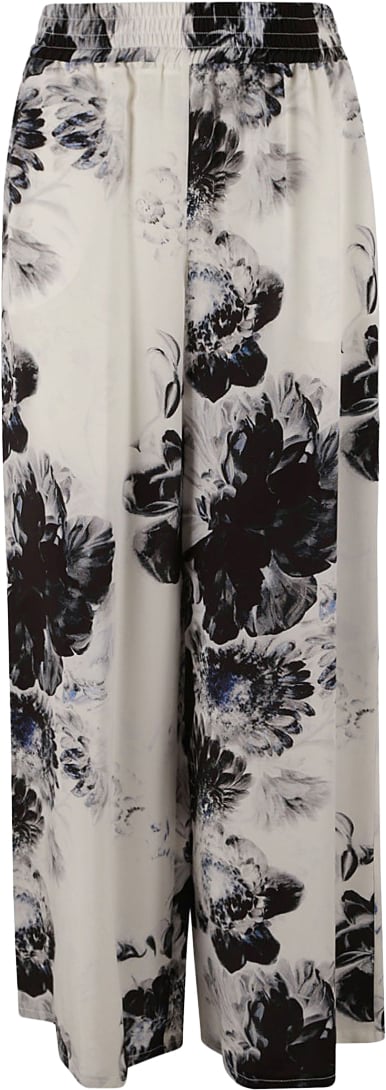 Alexander McQueen Wide-Leg Floral Print Trousers Divers