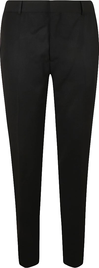Alexander McQueen Tailored Slim-Fit Trousers With Structured Waistband Zwart