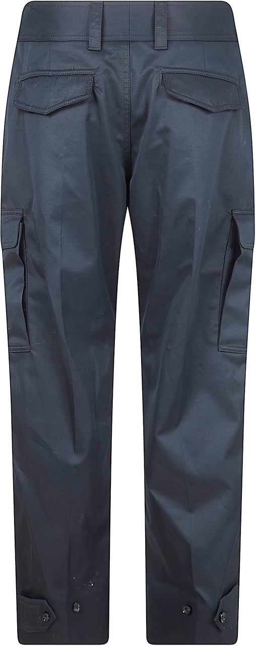 Alexander McQueen Cotton Gabardine Cargo Trousers Grijs