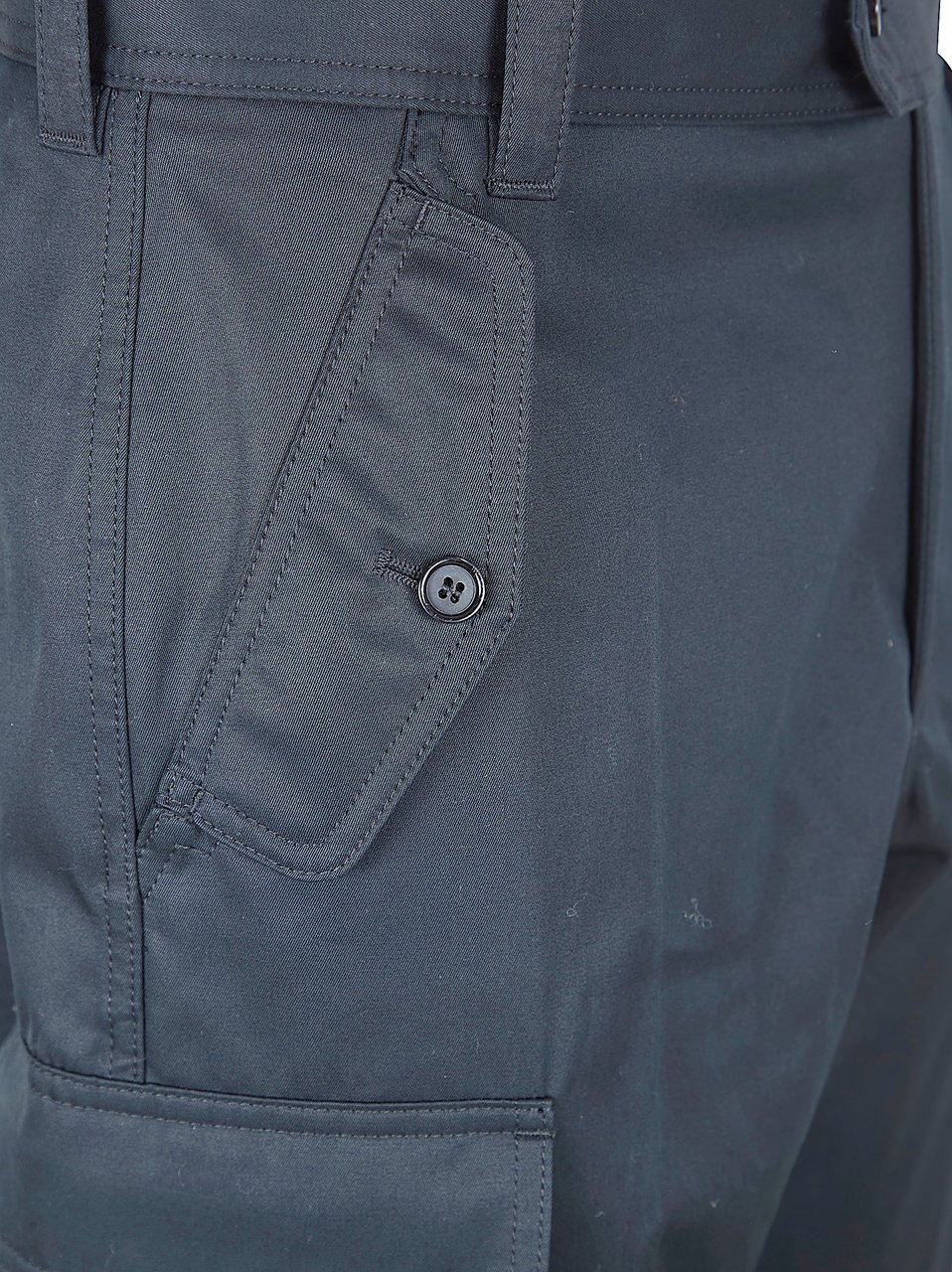 Alexander McQueen Cotton Gabardine Cargo Trousers Grijs