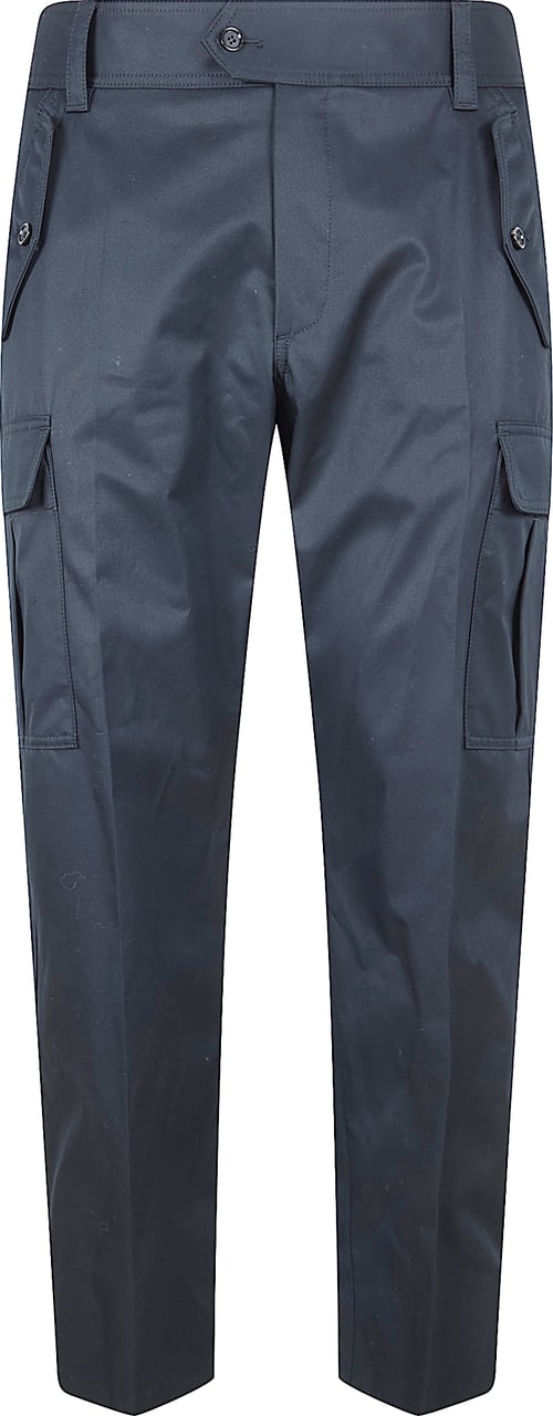 Alexander McQueen Cotton Gabardine Cargo Trousers Grijs