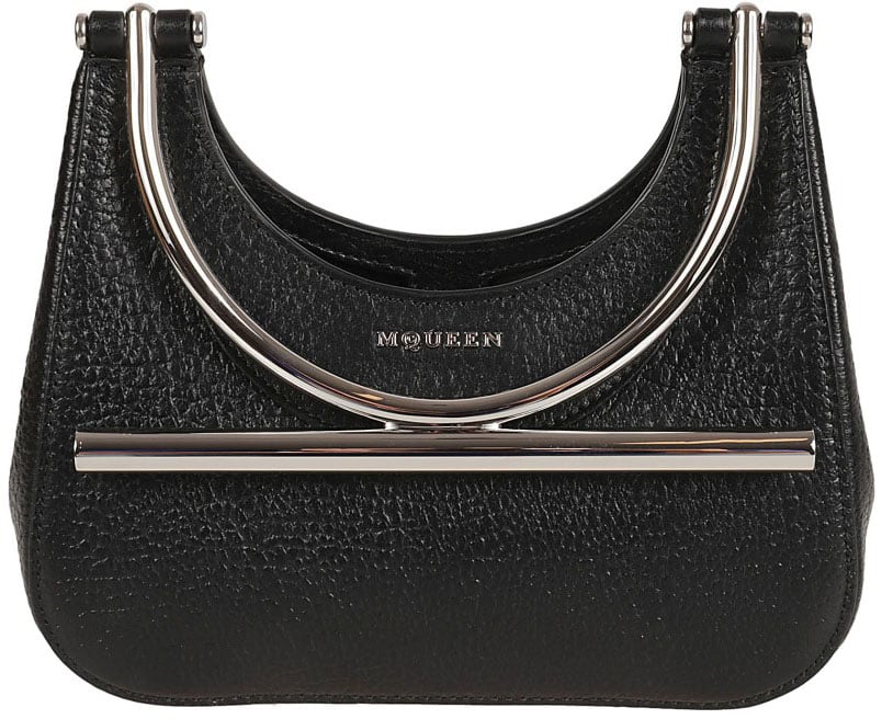 Alexander McQueen Structured Lamb Leather Bag Zwart