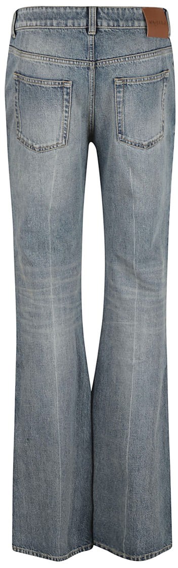 Alexander McQueen Flared High-Waisted Jeans With Vintage Appeal Blauw