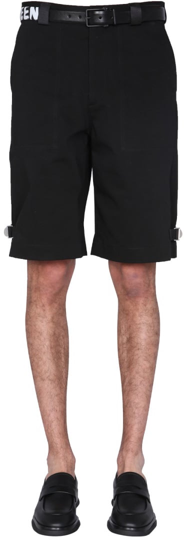 Alexander McQueen REGULAR FIT BERMUDA Zwart