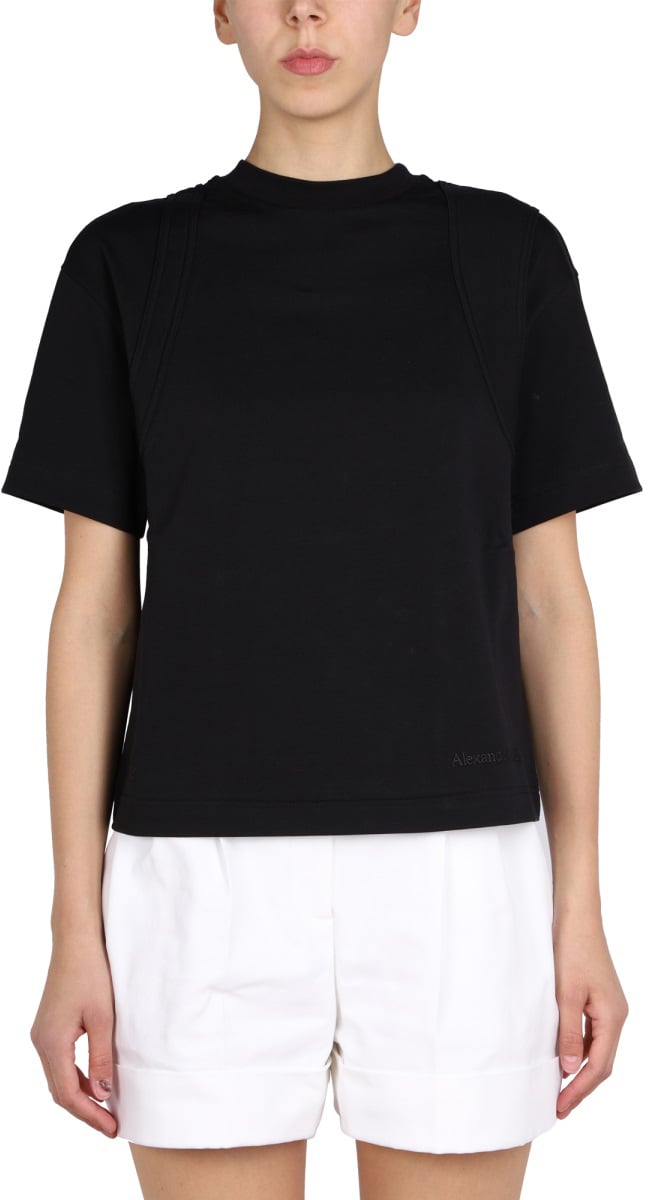 Alexander McQueen CREWNECK T-SHIRT Zwart