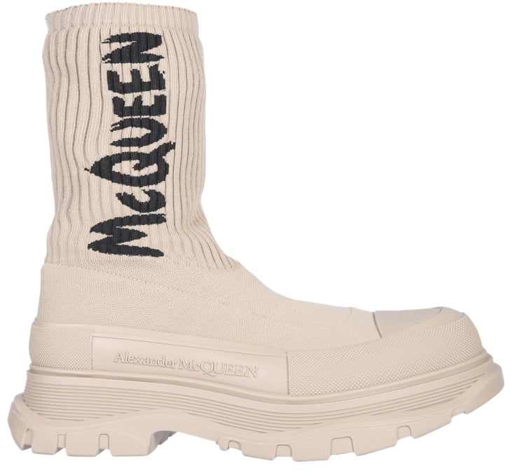 Alexander McQueen TREAD SLICK BOOT Beige
