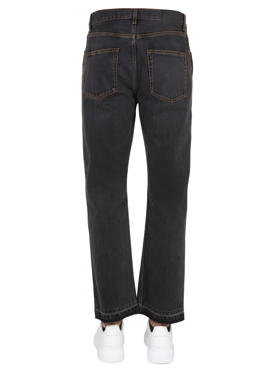 Alexander McQueen RAW CUT JEANS Zwart