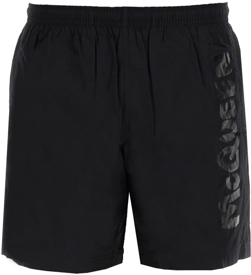 Alexander McQueen GRAFFITI LOGO SWIMSUIT Zwart