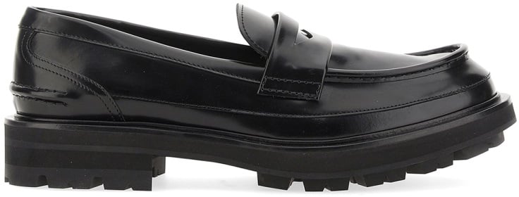 Alexander McQueen LEATHER LOAFER Zwart