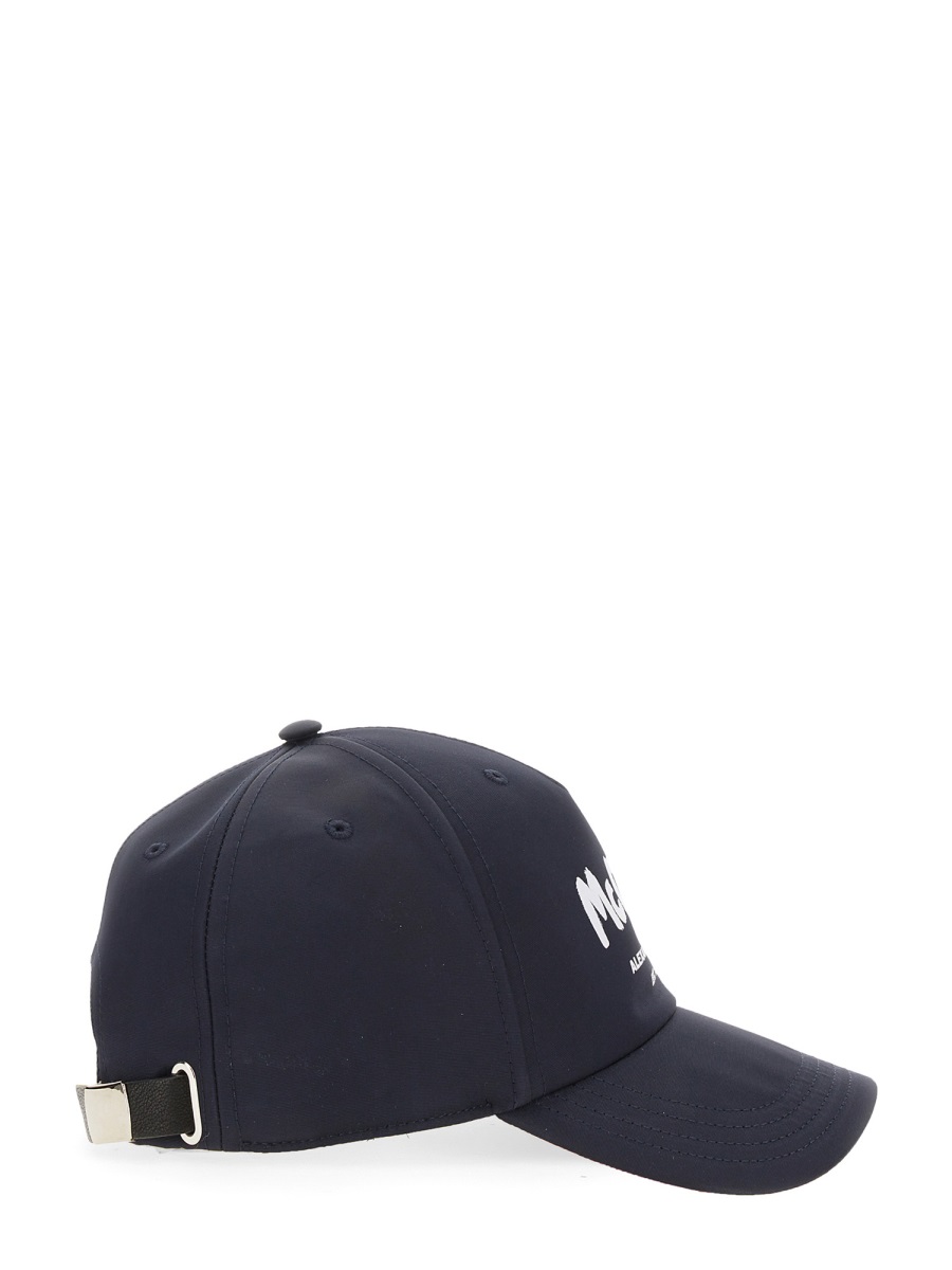 Alexander McQueen GRAFFITI LOGO HAT Blauw