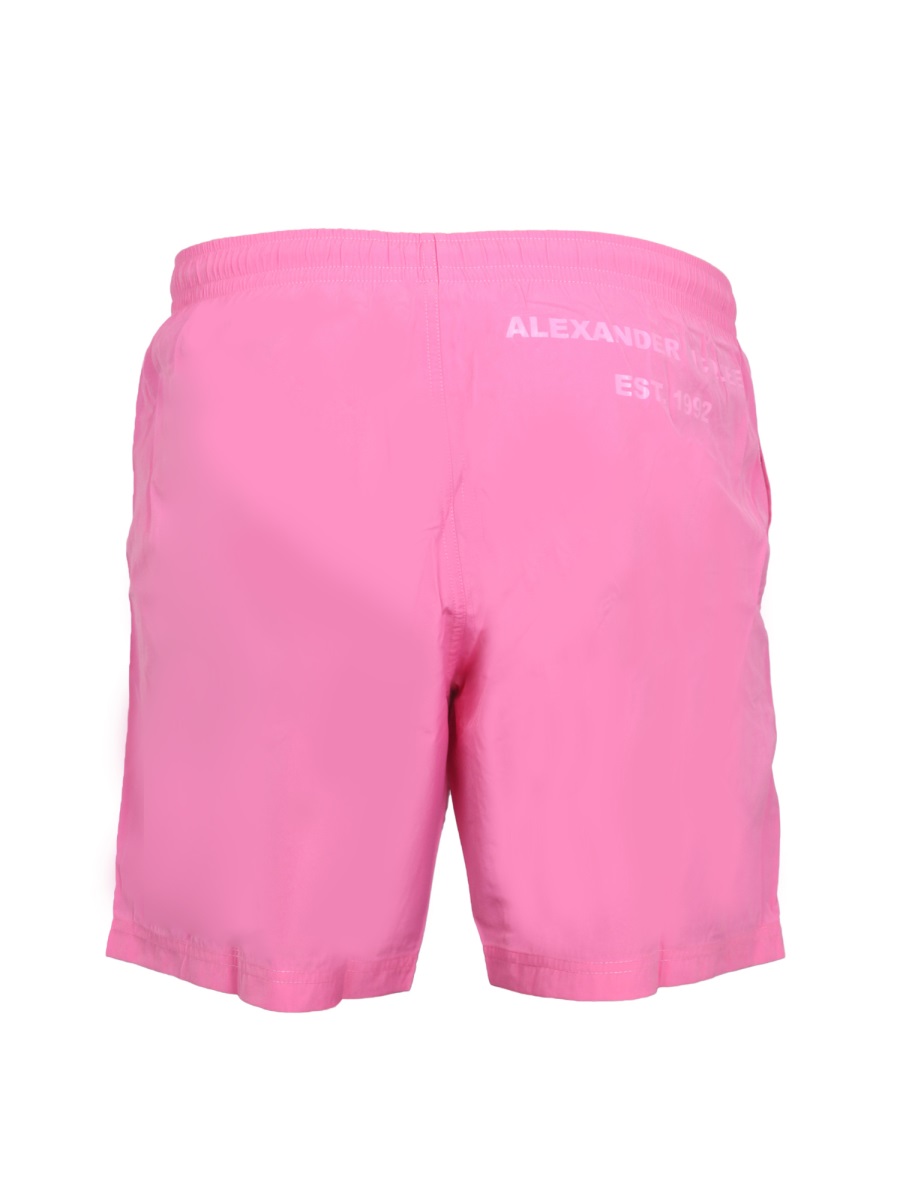 Alexander McQueen LOGO PRINT SWIMSUIT Roze