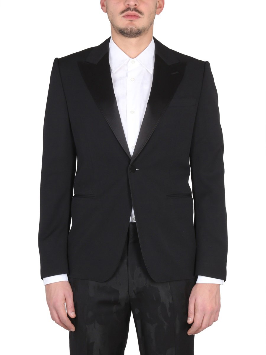 Alexander McQueen SINGLE-BREASTED SUIT JACKET Zwart