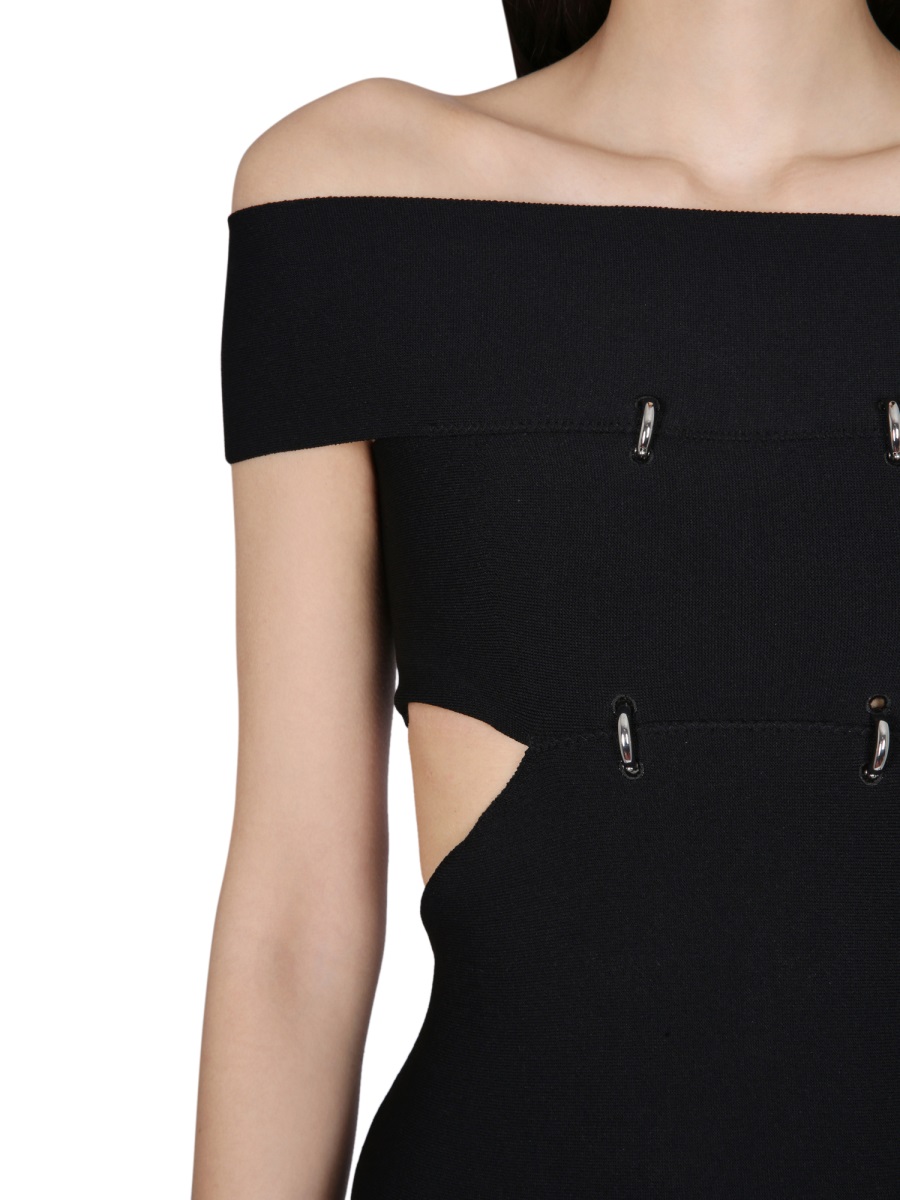 Alexander McQueen TOP WITH CUT-OUT DETAILS Zwart