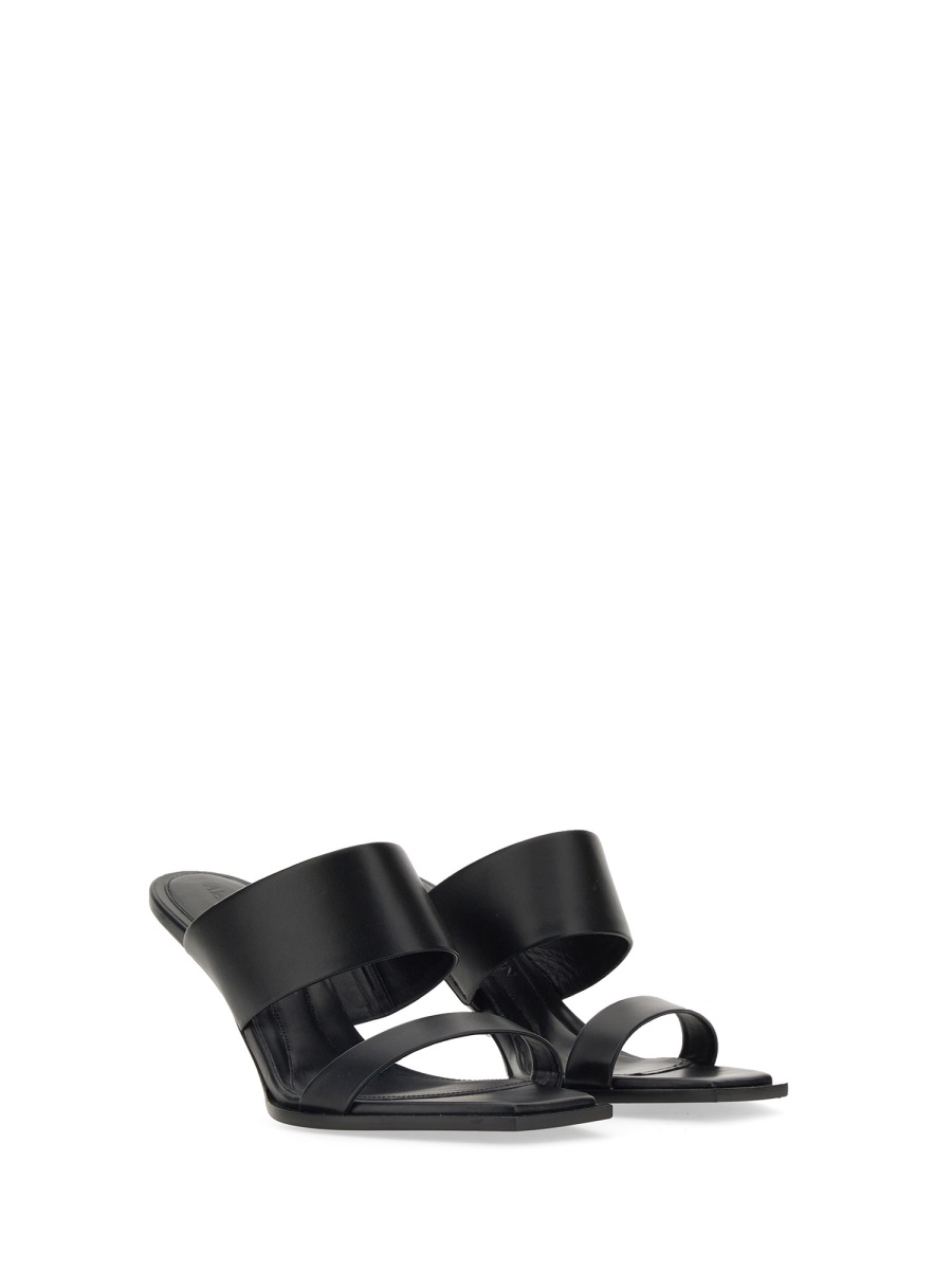 Alexander McQueen LEATHER SANDAL Zwart