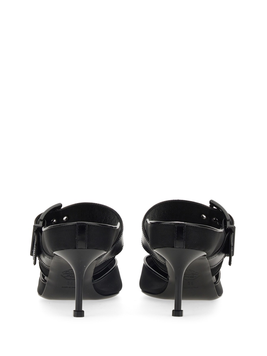Alexander McQueen PUNK SANDAL WITH BUCKLE Zwart