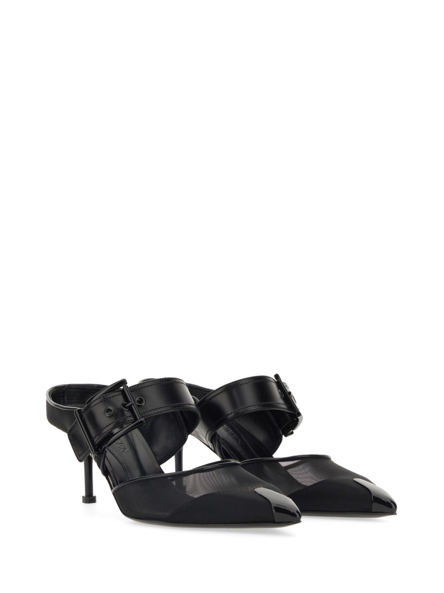 Alexander McQueen PUNK SANDAL WITH BUCKLE Zwart