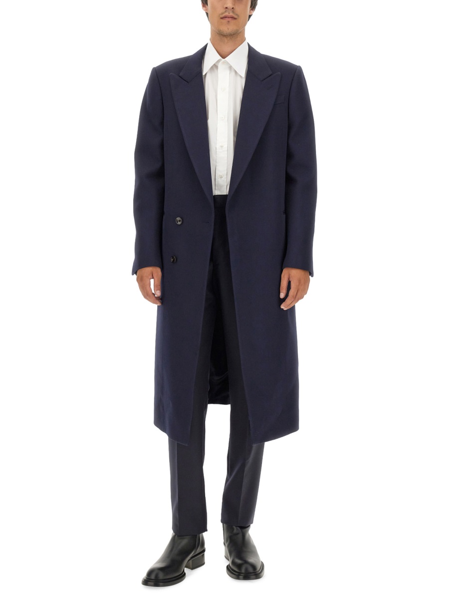 Alexander McQueen DOUBLE-BREASTED COAT Blauw