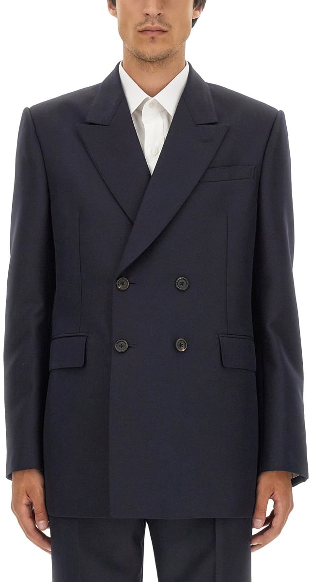 Alexander McQueen DOUBLE-BREASTED JACKET Blauw