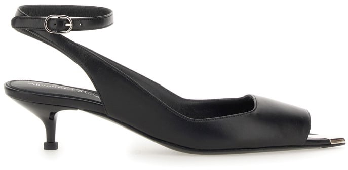 Alexander McQueen PUNK SANDAL. Zwart