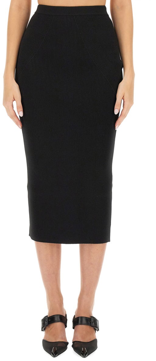 Alexander McQueen KNIT PENCIL SKIRT Zwart