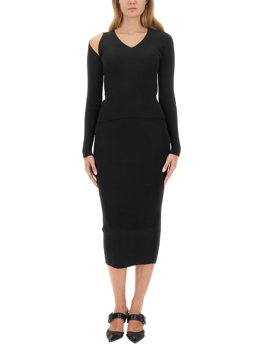 Alexander McQueen KNIT PENCIL SKIRT Zwart