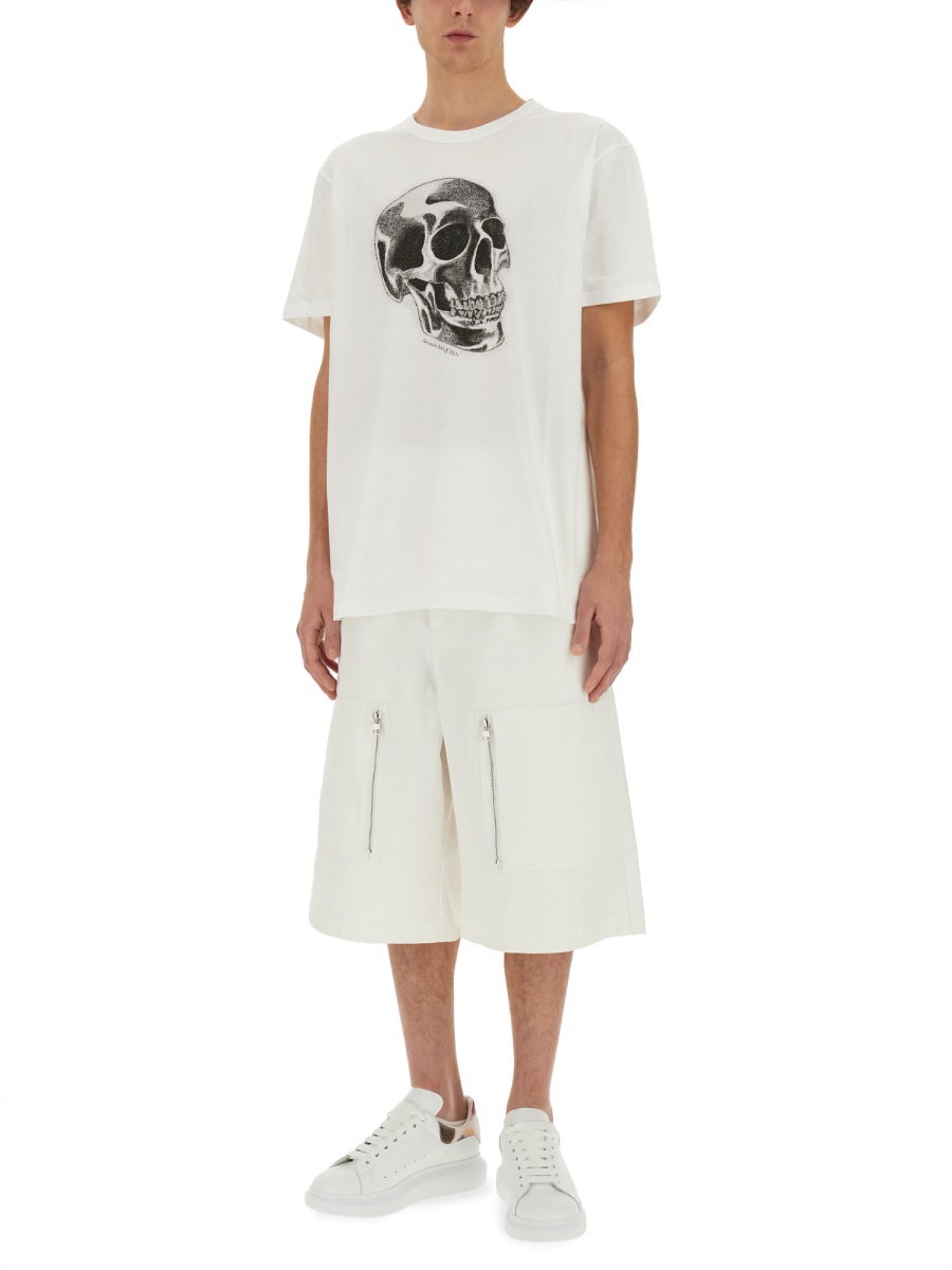 Alexander McQueen SKULL PRINT T-SHIRT Wit