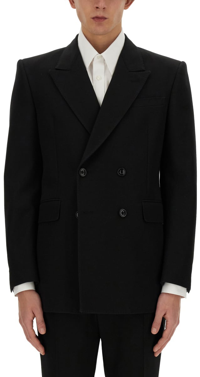 Alexander McQueen DOUBLE-BREASTED JACKET Zwart