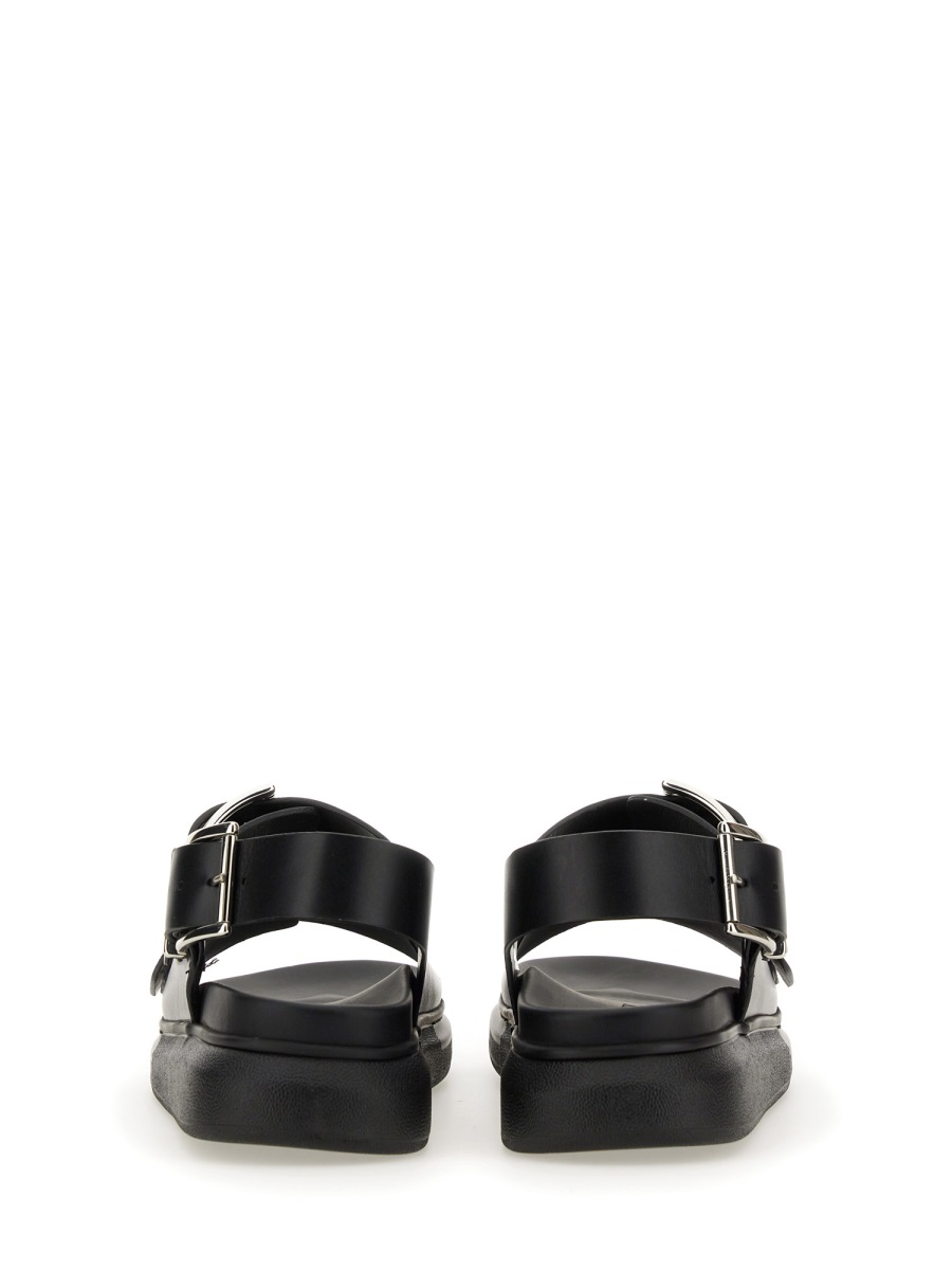 Alexander McQueen LEATHER SANDAL Zwart