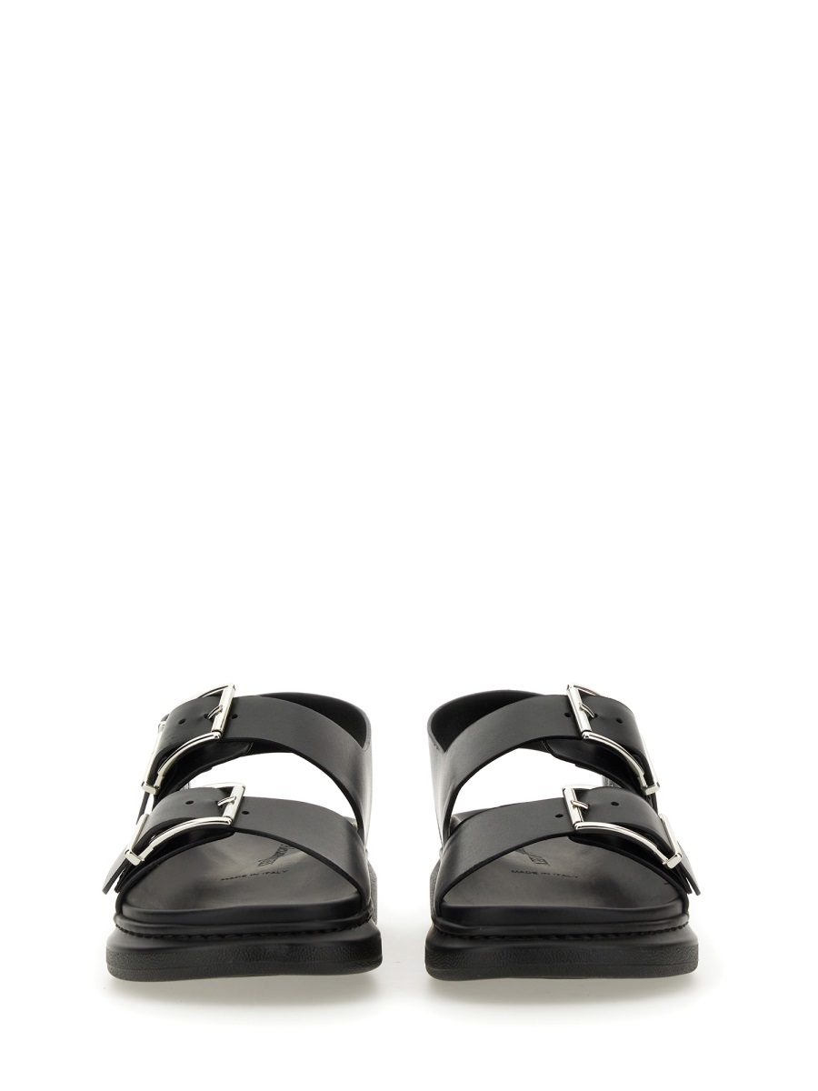 Alexander McQueen LEATHER SANDAL Zwart