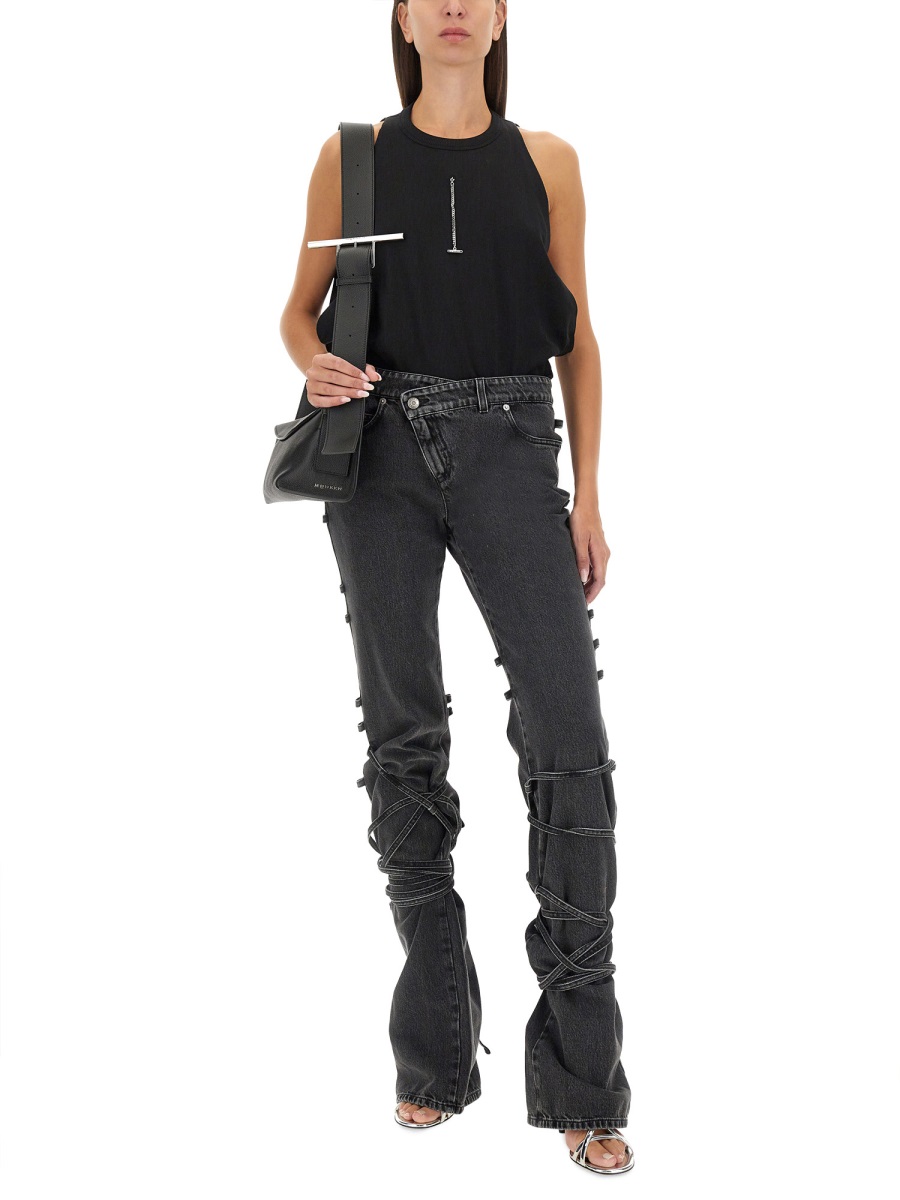 Alexander McQueen RIBBED TANK TOP Zwart