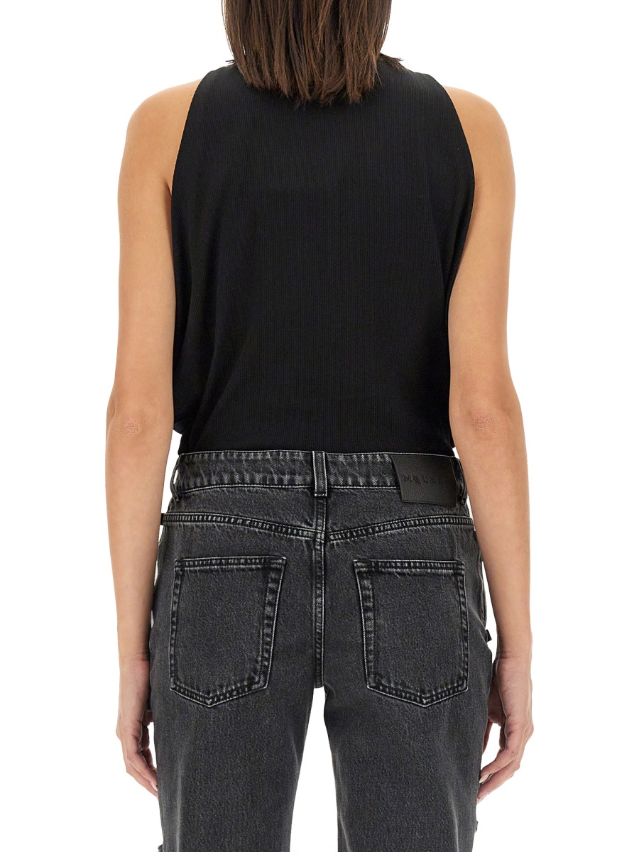 Alexander McQueen RIBBED TANK TOP Zwart