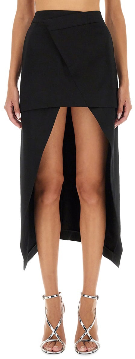 Alexander McQueen ASYMMETRICAL SKIRT Zwart