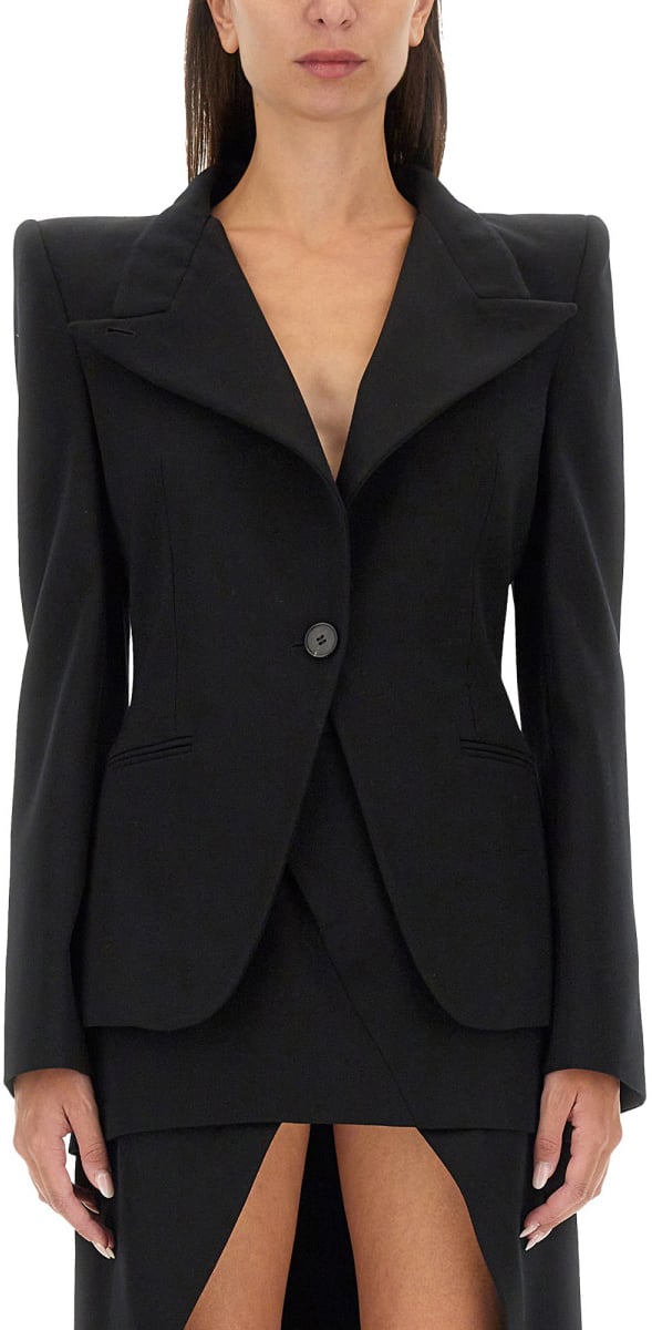 Alexander McQueen WOOL JACKET Zwart