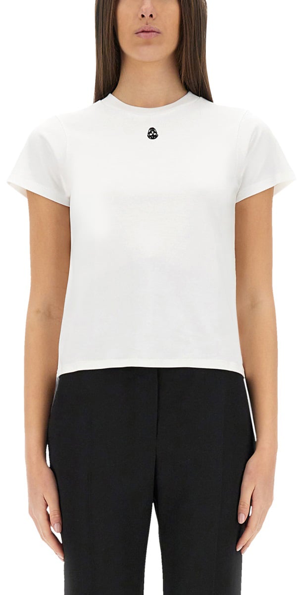 Alexander McQueen T-SHIRT WITH "SKULL" EMBROIDERY Wit