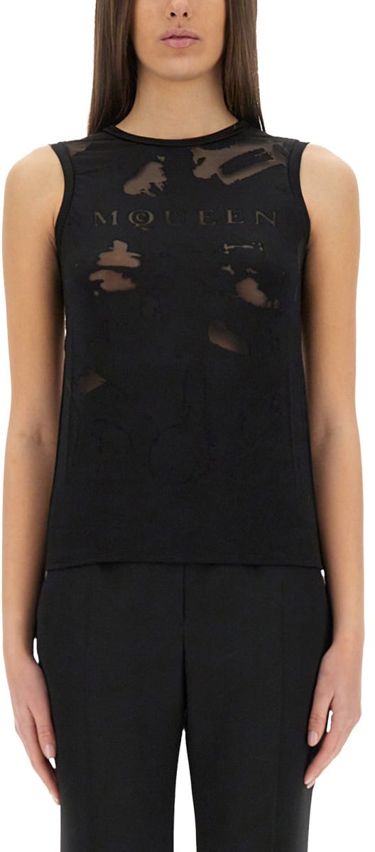 Alexander McQueen TOP A INSERTS. Zwart