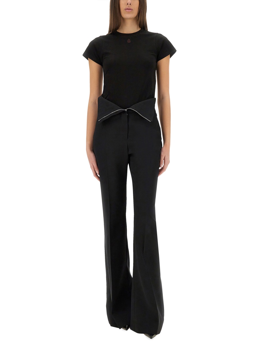 Alexander McQueen T-SHIRT WITH "SKULL" EMBROIDERY Zwart