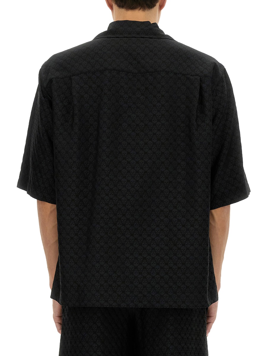 Alexander McQueen "SKULL" PATTERN SHIRT Zwart