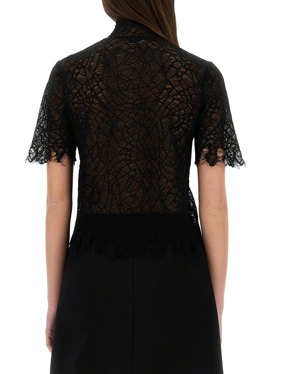 Alexander McQueen SPIDER WEB LACE TOP Zwart