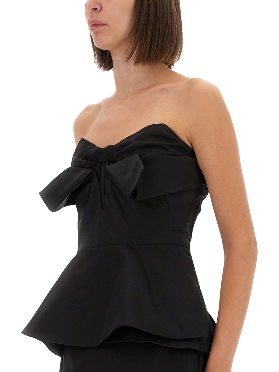 Alexander McQueen STRAPLESS CORSET TOP Zwart