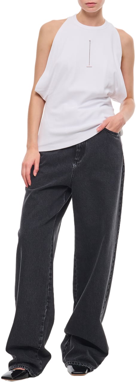 Alexander McQueen Straight Leg Denim Pants Zwart